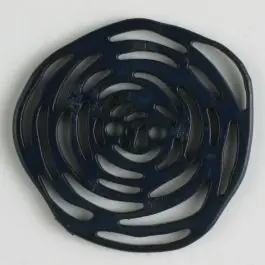 Polyamidknopf unrund, mit vielen länglichen Löchern, 2-loch – Größe: 40mm – Farbe: marineblau Direktkauf