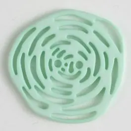 Polyamidknopf unrund, mit vielen länglichen Löchern, 2-loch – Größe: 40mm – Farbe: grün Letzte Chance