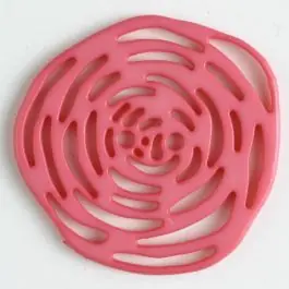 Polyamidknopf unrund, mit vielen länglichen Löchern, 2-loch – Größe: 40mm – Farbe: pink Meistverkauft