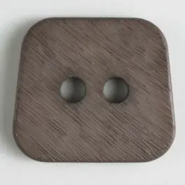 Knallerangebot Polyamidknopf, aufgerauhte Oberfläche, mit abgerundeten Ecken, 2-loch – Größe: 30mm – Farbe: braun