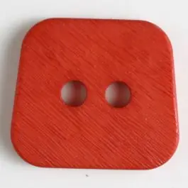 Polyamidknopf, aufgerauhte Oberfläche, mit abgerundeten Ecken, 2-loch – Größe: 30mm – Farbe: rot Beliebt