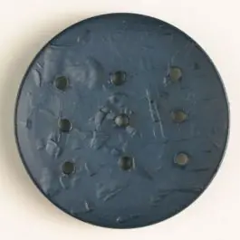 Polyamidknopf zum Selbstgestalten, rund, mit 9 Löchern zur Individualisierung mit Garn – Größe: 45mm – Farbe: blau Nur Heute