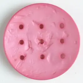 Gleich Bestellen Polyamidknopf zum Selbstgestalten, rund, mit 9 Löchern zur Individualisierung mit Garn – Größe: 45mm – Farbe: pink