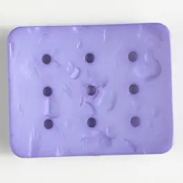 Polyamidknopf zum Selbstgestalten, rechteckig, mit 9 Löchern zur Individualisierung mit Garn – Größe: 54mm – Farbe: lila Kostenloser Rückversand