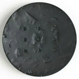 Polyamidknopf zum Selbstgestalten, rund, mit 9 Löchern zur Individualisierung mit Garn – Größe: 60mm – Farbe: schwarz Weltweiter Versand