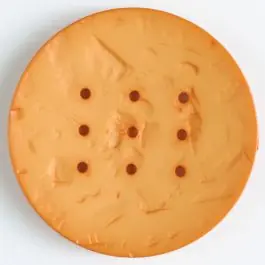 Sonderangebot Polyamidknopf zum Selbstgestalten, rund, mit 9 Löchern zur Individualisierung mit Garn – Größe: 60mm – Farbe: orange