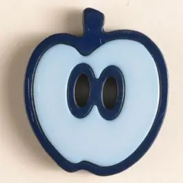 Im Trend Apfelknopf 2-loch – Größe: 25mm – Farbe: blau