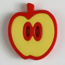 Apfelknopf 2-loch – Größe: 25mm – Farbe: gelb Sichere Zahlung