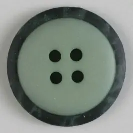 Polyesterknopf mit marmoriertem schwarzem Rand mit 4 Löchern – Größe: 25mm – Farbe: grün Billig