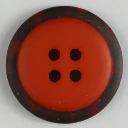 Online Kaufen Polyesterknopf mit marmoriertem schwarzem Rand mit 4 Löchern – Größe: 30mm – Farbe: rot