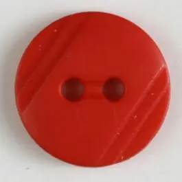 Blusenknopf mit seitlichen Streifen mit 2 Löchern – Größe: 13mm – Farbe: rot Im Trend