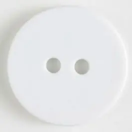 Online Kaufen Polyamidknopf schlicht mit angerauter Oberfläche mit 2 Löchern – Größe: 20mm – Farbe: weiss