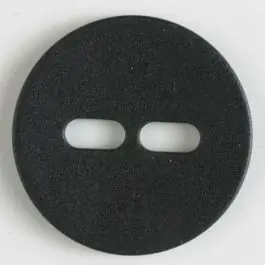 Expressversand Polyamidknopf schlicht mit 2 ovalen Knopflöchern – Größe: 20mm – Farbe: schwarz