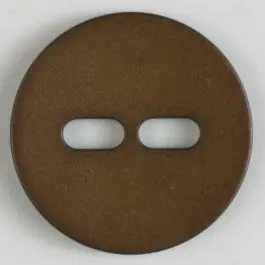 Polyamidknopf schlicht mit 2 ovalen Knopflöchern – Größe: 20mm – Farbe: braun Sichere Zahlung