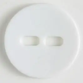 Premium Polyamidknopf schlicht mit 2 ovalen Knopflöchern – Größe: 38mm – Farbe: weiss