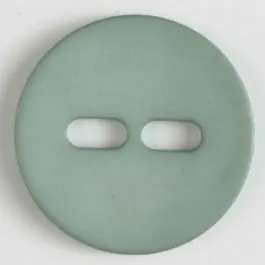 Jetzt Kaufen Polyamidknopf schlicht mit 2 ovalen Knopflöchern – Größe: 38mm – Farbe: grün