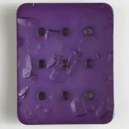 Polyamidknopf rechteckig mit 9 Löchern zur Individualisierung mit Garn – Größe: 54mm – Farbe: lila Bestpreis