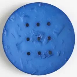 Polyamidknopf rund mit 9 Löchern zum Individualisieren mit Garn -Größe: 60mm – Farbe: blau Ausverkauf