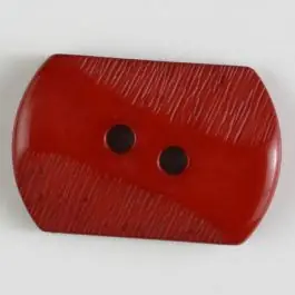 Polyamidknopf mit teilweise schrägen Rillen mit 2 Löchern – Größe: 34mm – Farbe: orange Abverkauf