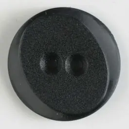 Wochenendangebot Polyamidknopf rund mit ovalem Einsatz mit 2 Löchern – Größe: 23mm – Farbe: schwarz
