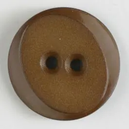 Polyamidknopf rund mit ovalem Einsatz mit 2 Löchern – Größe: 30mm – Farbe: braun Großhandel