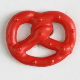 Brezenknopf mit Öse – Größe: 20mm – Farbe: rot Gratis Versand