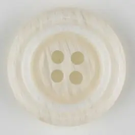 Polyesterknopf aus aneinandergesetzten Ringen, mit 4 Löchern – Größe: 20mm – Farbe: weiss Garantierte Lieferung