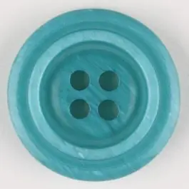 Saisonangebot Polyesterknopf aus aneinandergesetzten Ringen, mit 4 Löchern – Größe: 28mm – Farbe: grün