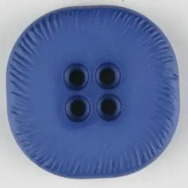 Knallerangebot Polyamidknopf, viereckig, 4-Löcher optisch dunkler abgesetzt – Größe: 23mm – Farbe: blau