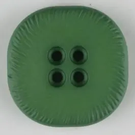 Versand Am Gleichen Tag Polyamidknopf, viereckig, 4-Löcher optisch dunkler abgesetzt – Größe: 23mm – Farbe: grün