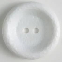 Super-Preis Polyamidknopf, glänzende unruhige Oberfläche, 2-loch – Größe: 25mm – Farbe: weiss