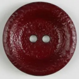 Preisreduziert Polyamidknopf, glänzend unruhige Oberfläche, 2-loch – Größe: 25mm – Farbe: weinrot