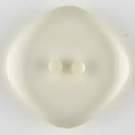 Polyesterknopf quadratisch mit abgerundeten Ecken, 2 Loch – Größe: 15mm – Farbe: transparent Jetzt Bestellen