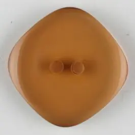 Original Polyesterknopf quadratisch mit abgerundeten Ecken, 2 Loch – Größe: 20mm – Farbe: braun