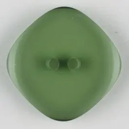 Top-Seller Polyesterknopf quadratisch mit abgerundeten Ecken, 2 Loch – Größe: 15mm – Farbe: grün