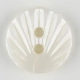 Polyamidknopf mit strahlenförmigem Dekor, 2-loch – Größe: 13mm – Farbe: weiss Jetzt Zugreifen
