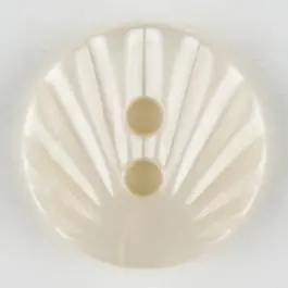 Polyamidknopf mit strahlenförmigem Dekor, 2-loch – Größe: 13mm – Farbe: beige Sonderaktion