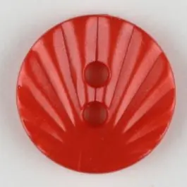 Polyamidknopf mit strahlenförmigem Dekor, 2-loch – Größe: 13mm – Farbe: rot Garantierte Lieferung