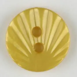 Nur Für Kurze Zeit Polyamidknopf mit strahlenförmigem Dekor, 2-loch – Größe: 13mm – Farbe: gelb