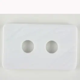 Gleich Bestellen Polyamidknopf rechteckig mit abgerundeten Ecken, 2-loch – Größe: 40mm – Farbe: weiss
