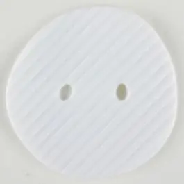 Polyamidknopf schräg schraffiert, 2-loch – Größe: 34mm – Farbe: weiss Preiswert