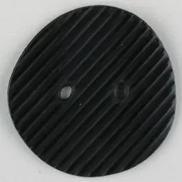 Exklusiv Polyamidknopf schräg schraffiert, 2-loch – Größe: 34mm – Farbe: schwarz
