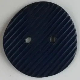 Polyamidknopf schräg schraffiert, 2-loch – Größe: 34mm – Farbe: marineblau Markenware