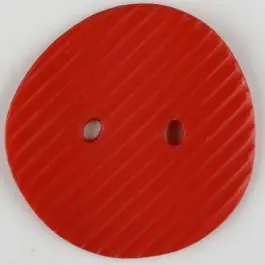 Billig Polyamidknopf schräg schraffiert, 2-loch – Größe: 34mm – Farbe: rot