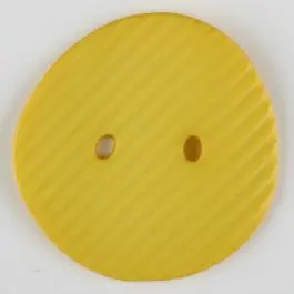 Schneller Versand Polyamidknopf schräg schraffiert, 2-loch – Größe: 34mm – Farbe: gelb