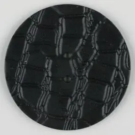 Premium Polyamidknopf mit interessantem Reptilienmuster, 2-loch – Größe: 32mm – Farbe: schwarz