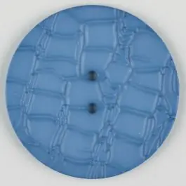 Polyamidknopf mit interessantem Reptilienmuster, 2-loch – Größe: 23mm – Farbe: blau Limited Edition