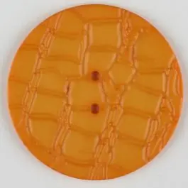 Polyamidknopf mit interessantem Reptilienmuster, 2-loch – Größe: 32mm – Farbe: orange Beliebt