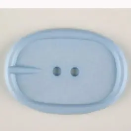 Polyamidknopf im Gürtelschnallenlook, 2-loch – Größe: 45mm – Farbe: blau Geprüft