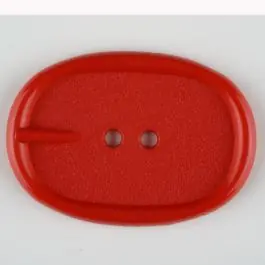 Polyamidknopf im Gürtelschnallenlook, 2-loch – Größe: 35mm – Farbe: rot Jetzt Bestellen